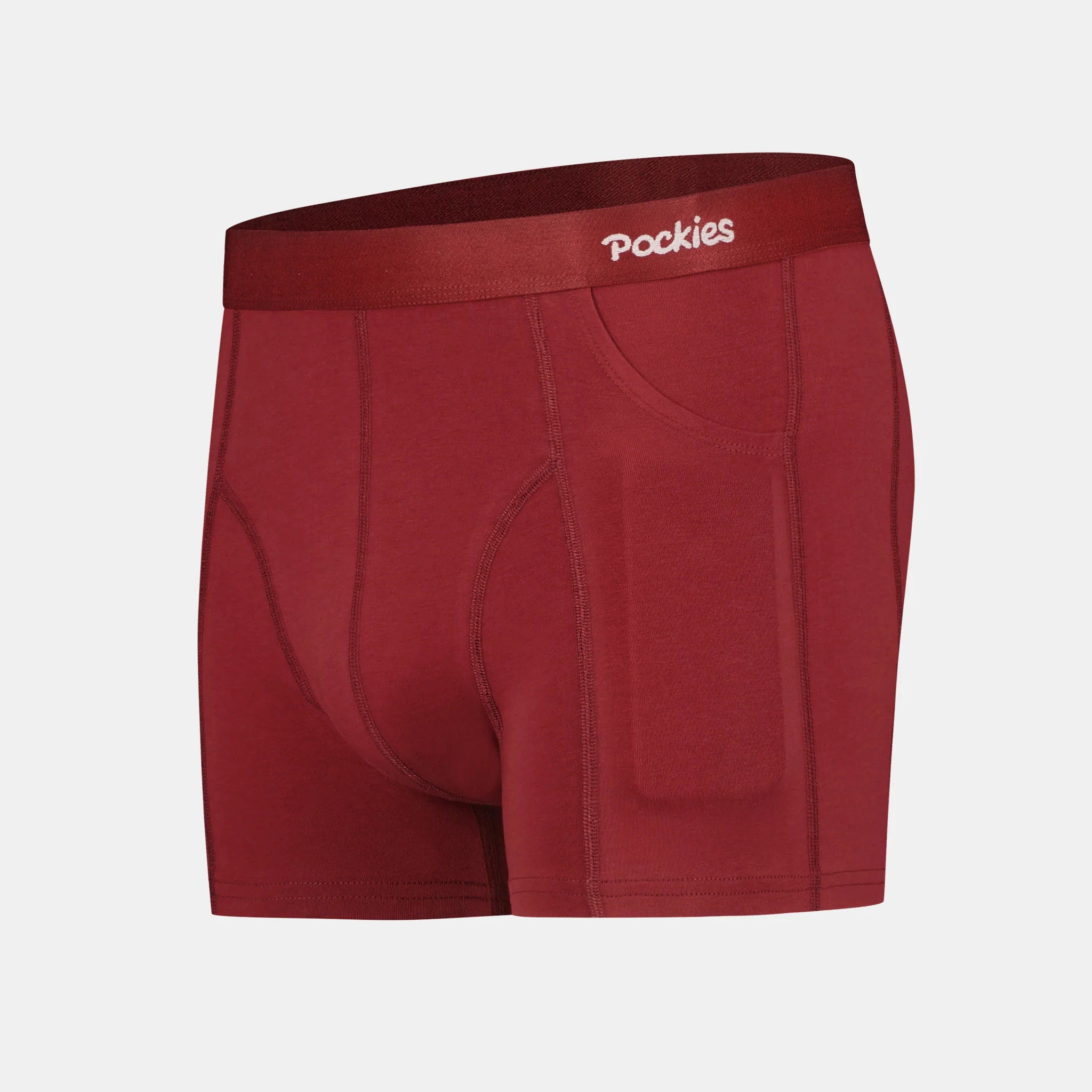 Burgundy Boxer Briefs (2-pockets) - Image 3
