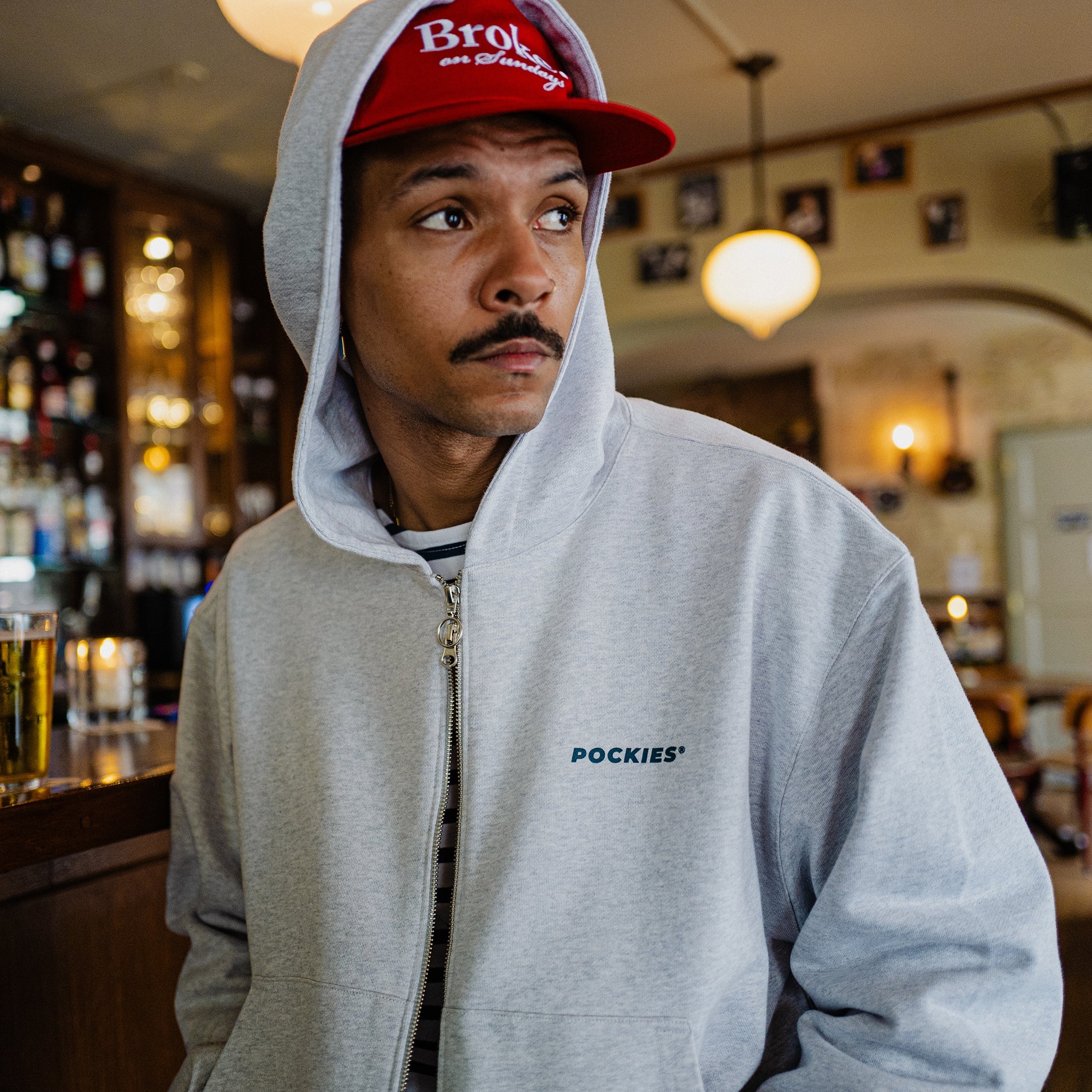 C.C. Zip Hoodie - Grey Melange - Image 4
