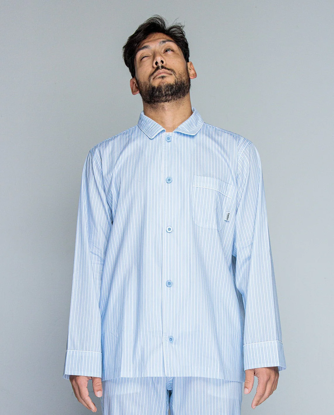 Double Striped Pyjama Shirt - Image 3