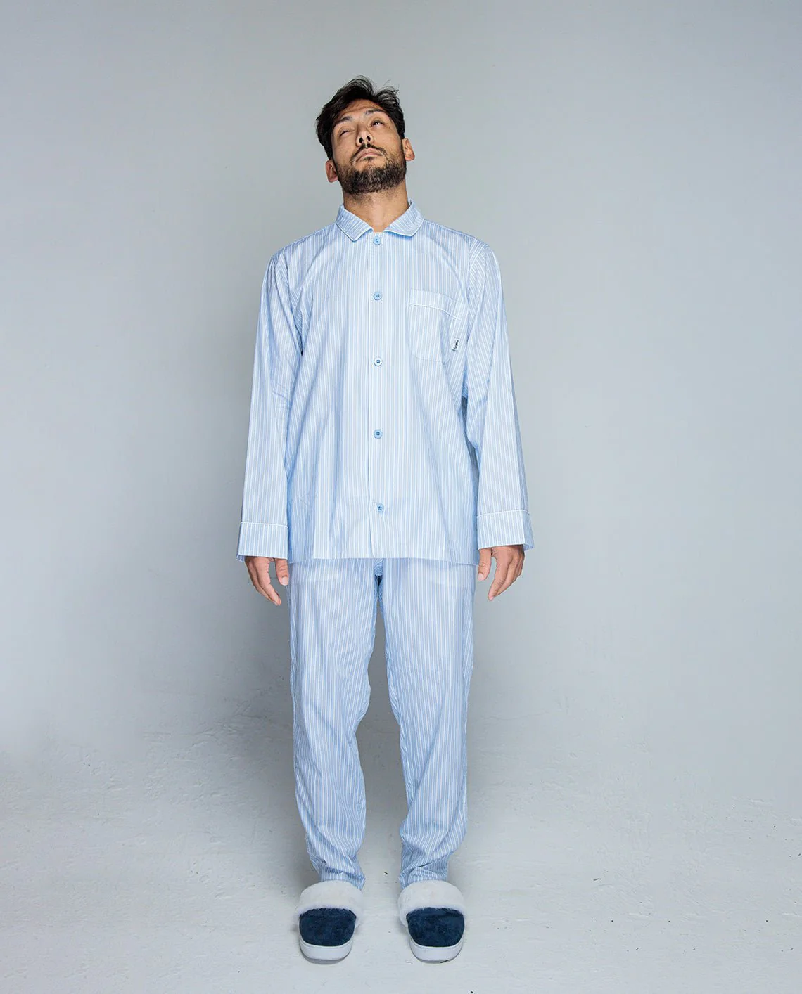 Double Striped Pyjama Shirt - Image 4