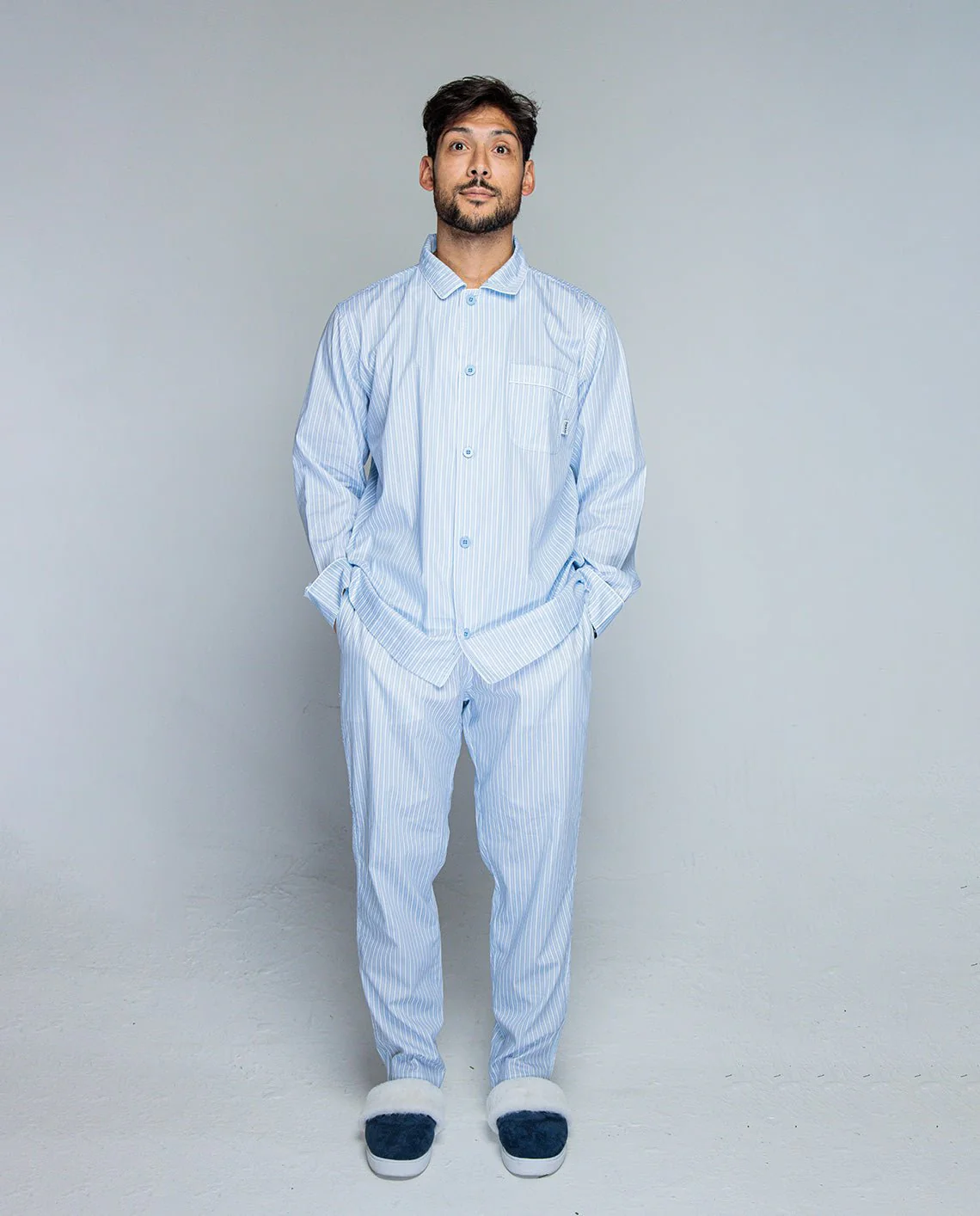 Double Striped Pyjama Shirt - Image 8