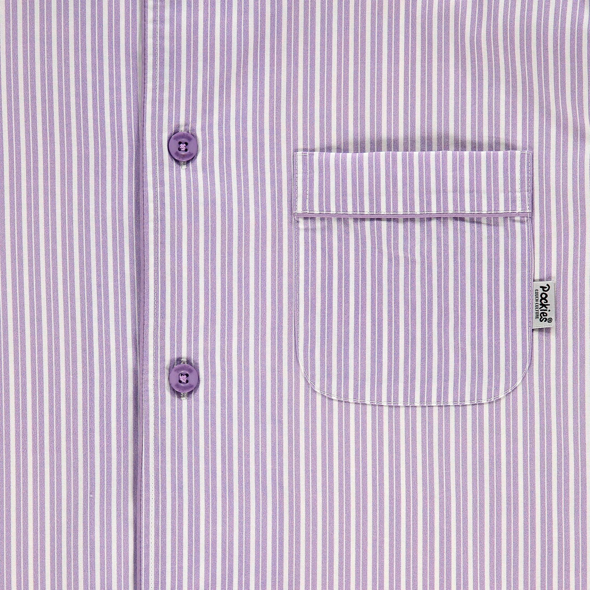 Lavender Stripes Pyjama Shirt - Image 2