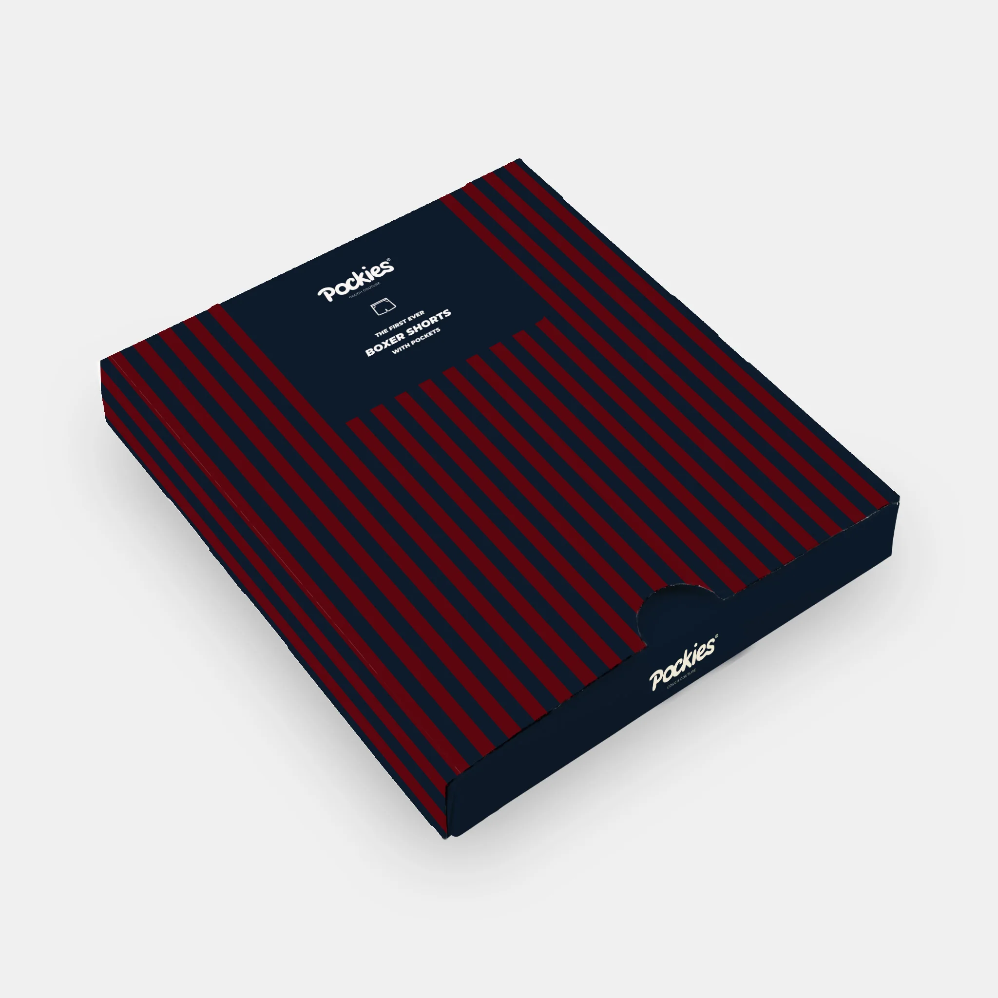 Striped Boxers - Navy/Red - Image 2